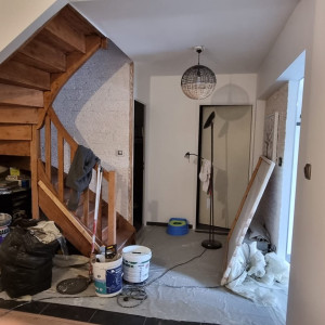 Rénovation cuisine, hall d'entrée à Saint-Etienne-des-Ouillières (69)