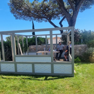 Peinture petit pavillon à Airelles Saint-Tropez, Château de la Messardière