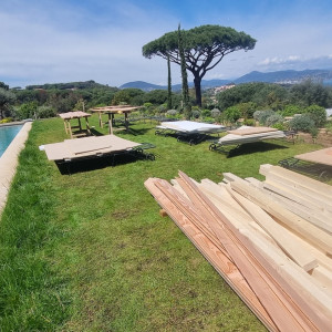 Peinture petit pavillon à Airelles Saint-Tropez, Château de la Messardière