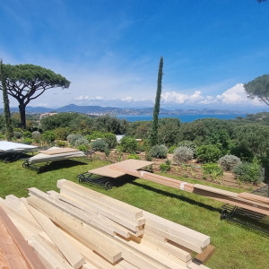 Peinture petit pavillon à Airelles Saint-Tropez, Château de la Messardière